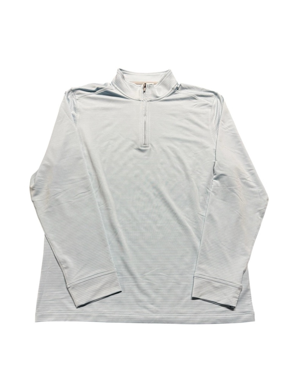 Vineyard Vines Performance 1/4 Zip Pullover Blue Stripe Size L Mens Light Blue